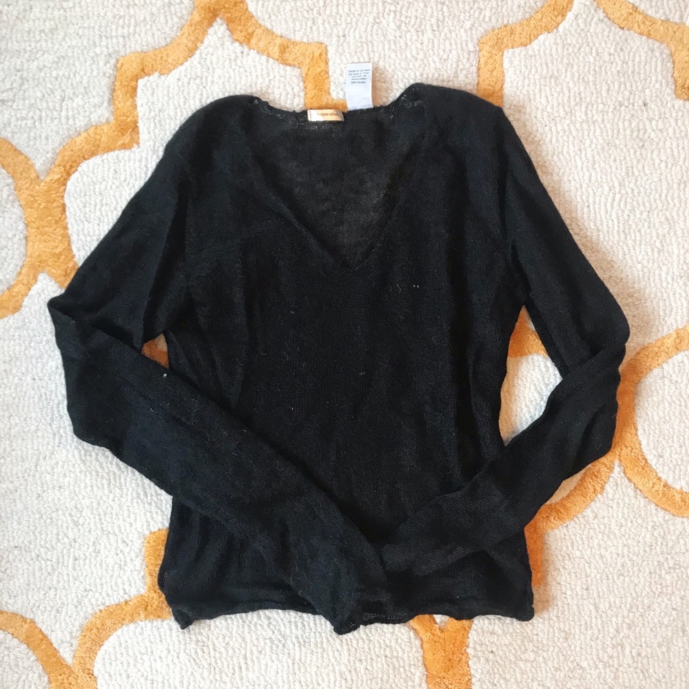 Black Mohair Co-Operative Sweater